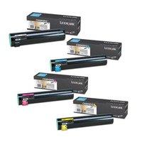 1 full set lexmark c930h2kg black and 1 x colour set c930h2cgmgyg orig ...