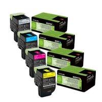 1 full set of lexmark 70c2xk0 black and 1 x colour set 70c2xc0m0y0 ori ...