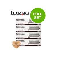 1 full set of lexmark 12n0771 black and 1 x colour set 12n07686970 ori ...