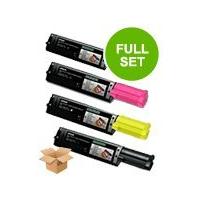 1 Full Set of Xerox CT200649 Black and 1 x Colour Set CT200650/1/2 (Remanufactured) Toner