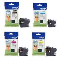 1 Full Set of Brother LC3217BK and 1 x Colour Set LC3217C/M/Y Original Standard Capacity Ink Cartridges