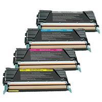 1 Full Set Lexmark C734A1KG Black and 1 x Colour Set C734A1CG/MG/YG (Original) Toner Cartridge