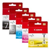 1 x Canon PGI-7BK+PGI-9BK Black and 1 x Colour Set PGI-9C/Y Original Cartridges