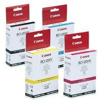 1 x Canon BCI-1201K Black and 1 x Colour Set BCI-1201C/Y Original Cartridges