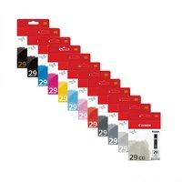 1 x canon pgi 29bk black and 1 x colour set pgi 29cgy original cartrid ...