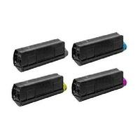 1 Full Set of OKI 42127457 Black and 1 x Colour Set 42127454/55/56 Original Toner Cartridges