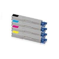 1 Full Set of Oki 43459436 Black and 1 x Colour Set 43459435 /34/33C/M/Y (Original) Toner Cartr