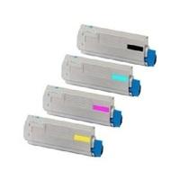 1 Full Set of Oki 44844508 Black and 1 x Colour Set 44844507/06/05C/M/Y (Original) Toner Cartridges