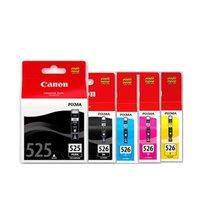 1 x Canon PGI-525PGBK + CLI-526BK Black and 1 x Colour Set CLI-526C/Y Original Cartridges