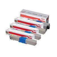 1 Full Set of Oki 44973536 Black and 1 x Colour Set 44973533/34/35C/M/Y Original Toner Cartridges