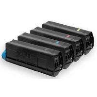 1 Full Set of OKI 42804540 Black and 1 x Colour Set 42804537/38/39 Original Toner Cartridges