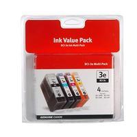 1 x canon bci 3ek black and 1 x colour set bci 3ecy original cartridge ...