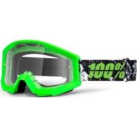 100 Percent Strata Clear Goggles Crafty Lime