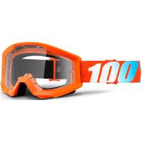 100 Percent Strata Clear Goggles Orange