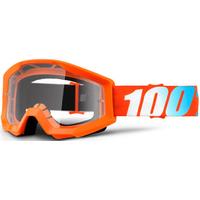 100 percent strata clear goggles orange