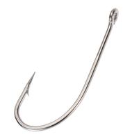 10pcs Stainless Steel Sharpened Fishing Hooks with Barb and Hole