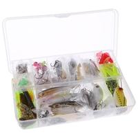 108Pcs Portable Artificial Fishing Lures Set Soft Hard Baits Minnow Spoon Popper Crank Shrimp Jig Hook Tackle Box