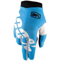 100 Percent iTrack Gloves Cyan