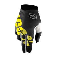 100 percent itrack gloves blackyellow