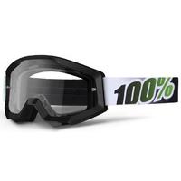 100 Percent Strata Clear Goggles Black/Lime