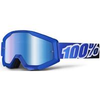 100 Percent Strata Mirrored Goggles Blue Lagoon