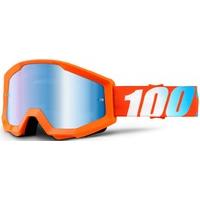 100 percent strata mirrored goggles orange