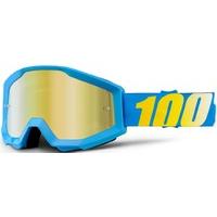 100 Percent Strata Mirrored Goggles Blue