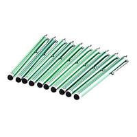 10 Pieces Packed Clip on Green Stylus Touch Screen Pen for iPad and Others