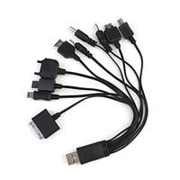 10 in 1 Multifunctional Universal USB Charger/Data Cable for Mobile Phone/MP3/MP4/GPS