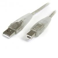 10 ft transparent usb 20 cable a to b