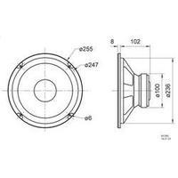 10 speaker chassis visaton w 250 8 ohm 90 w 8 