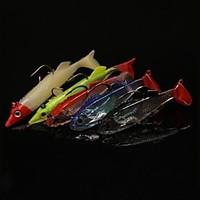 10 Pcs Mustad Hooks 3D Eye Lead Plasting Fish Soft Bait 7.2 g/ 77 mm Fishing Lures Wholesale 5 Colors