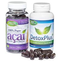 100% Pure Acai Berry Detox Combo Pack 1 Month Supply
