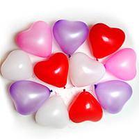 100pcs heart shape balloons occasions wedding birthday party decoratio ...