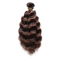 100gpc deep wave 10 20inch color 4 medium brown human hair weaves