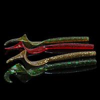 10pcs/pack Fishing Lure Soft Bait 8cm/2.4g Fishing Worm Swimbaits Soft Lure (Random Color)
