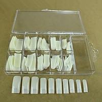 10x10PCS Mixs Size Natural Half Nail Art French Tips