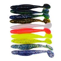 10 pcs soft bait fishing lures soft bait lure packs assorted colors go ...