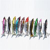 10 Pcs 12cm/21g 5 Section Minnow Floating Lure for Sea Fishing Random Color