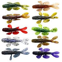 10 pcs Soft Bait Fishing Lures Soft Bait Crocodile Shad Assorted Colors g/Ounce mm/3-5/16\