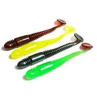 10 pcs soft bait fishing lures soft bait green yellow red olive shad g ...