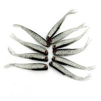 10pcs Hengjia Fishing Soft Tiddler Bait Fluke Saltwater Lure Tackle 100mm 4g/pc