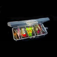 10 pcs Soft Bait Crank Lure kits Fishing Lures Crank Pink Yellow Red g/Ounce, 60 mm/2-3/8\