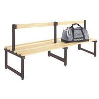 1000mm single double sided low seat with black frame and ash slats