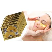 10pcs gold crystal eye mask