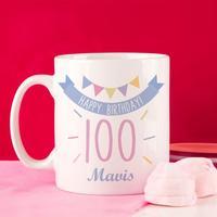 100th Birthday Bunting Mug For Her