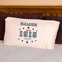 100th birthday established since year pillowcase for him