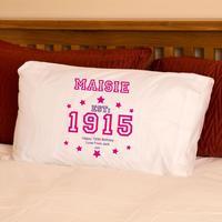 100th Birthday Established Year Pillowcase For Her