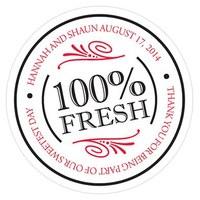 100% Fresh Small Sticker
