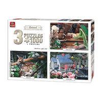 1000 Piece King 3 In 1 Animal Collection Jigsaw Puzzles
